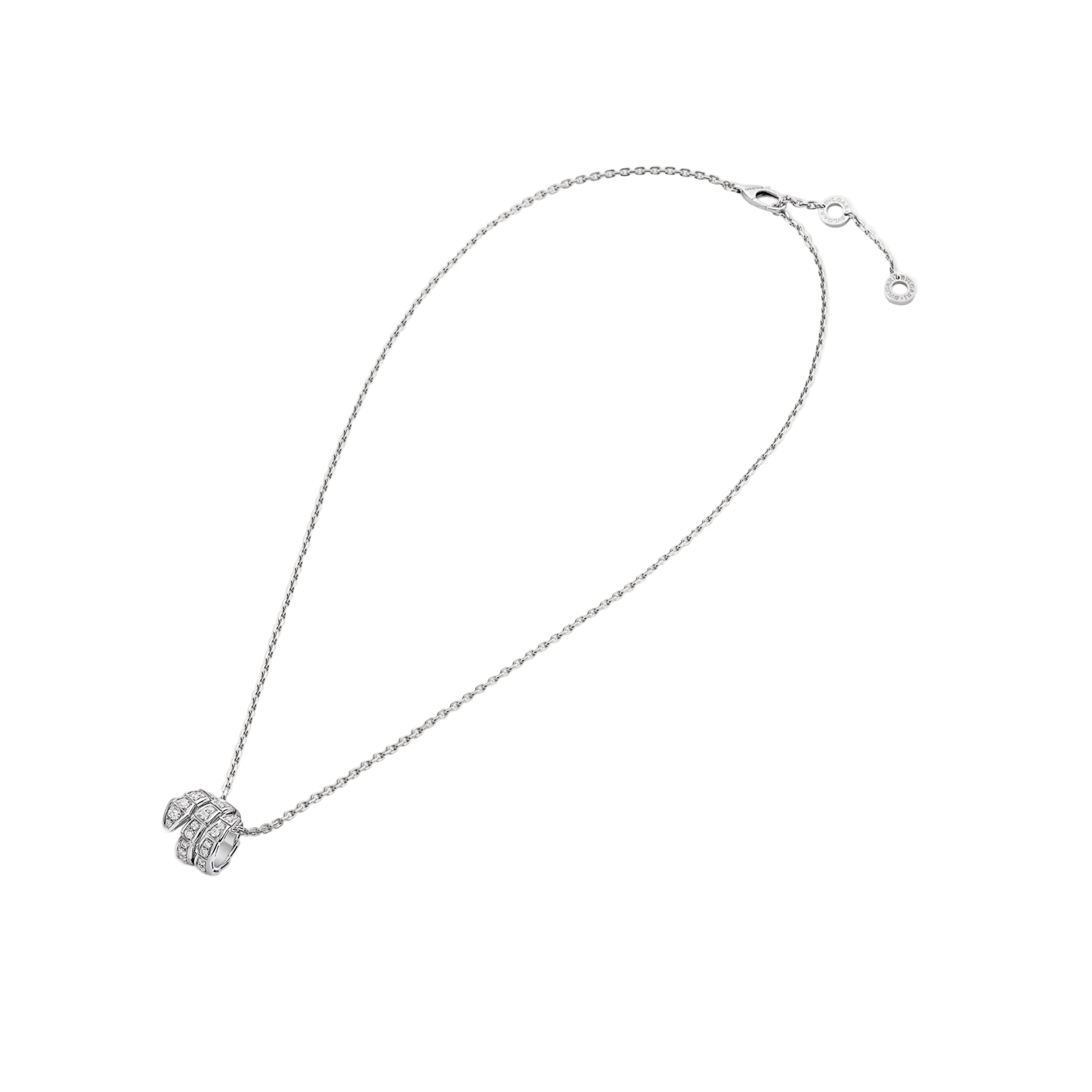 14ct White Gold Serpenti Pendant
