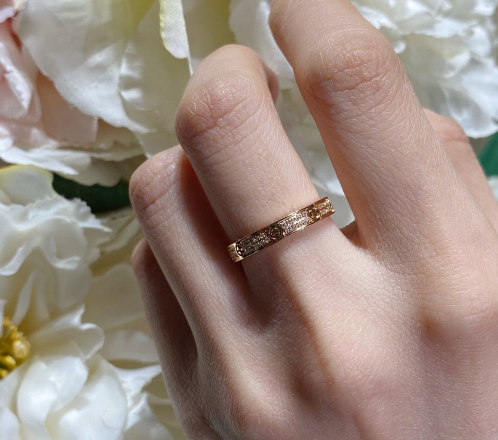 14k Rose Gold Love Ring/Small