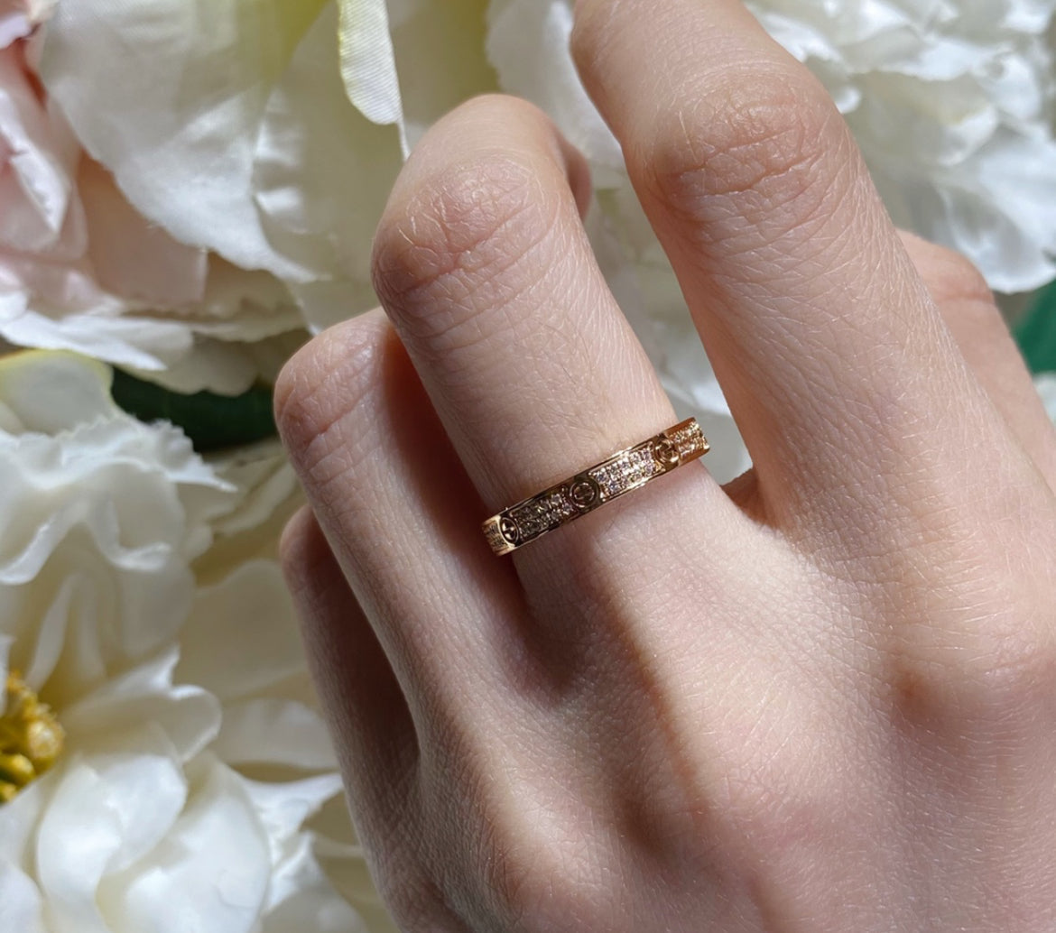 14k Rose Gold Love Ring/Small