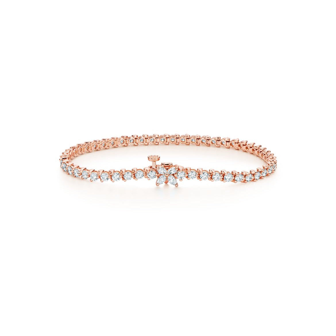 14ct Rose Gold Tennis Bracelet/Small