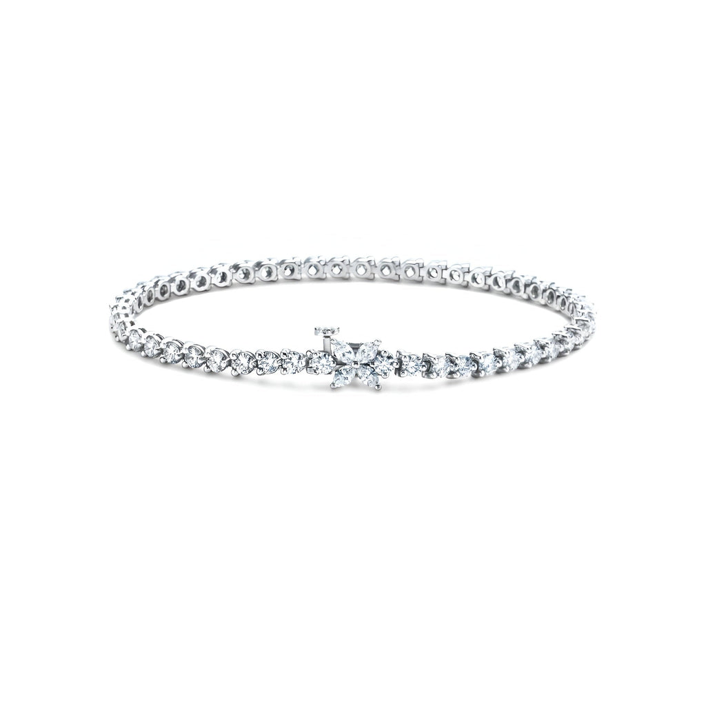 14ct White Gold Tennis Bracelet