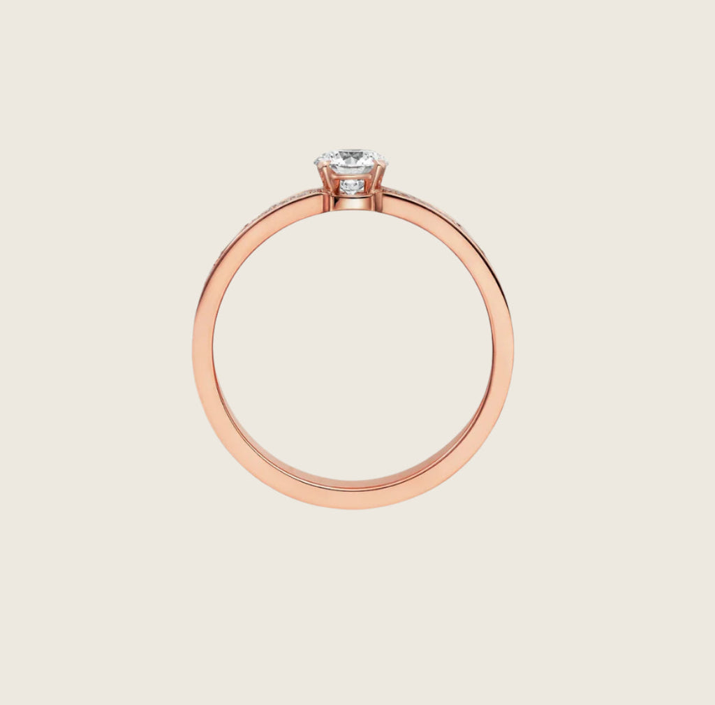 14k Rose Gold Love Ring