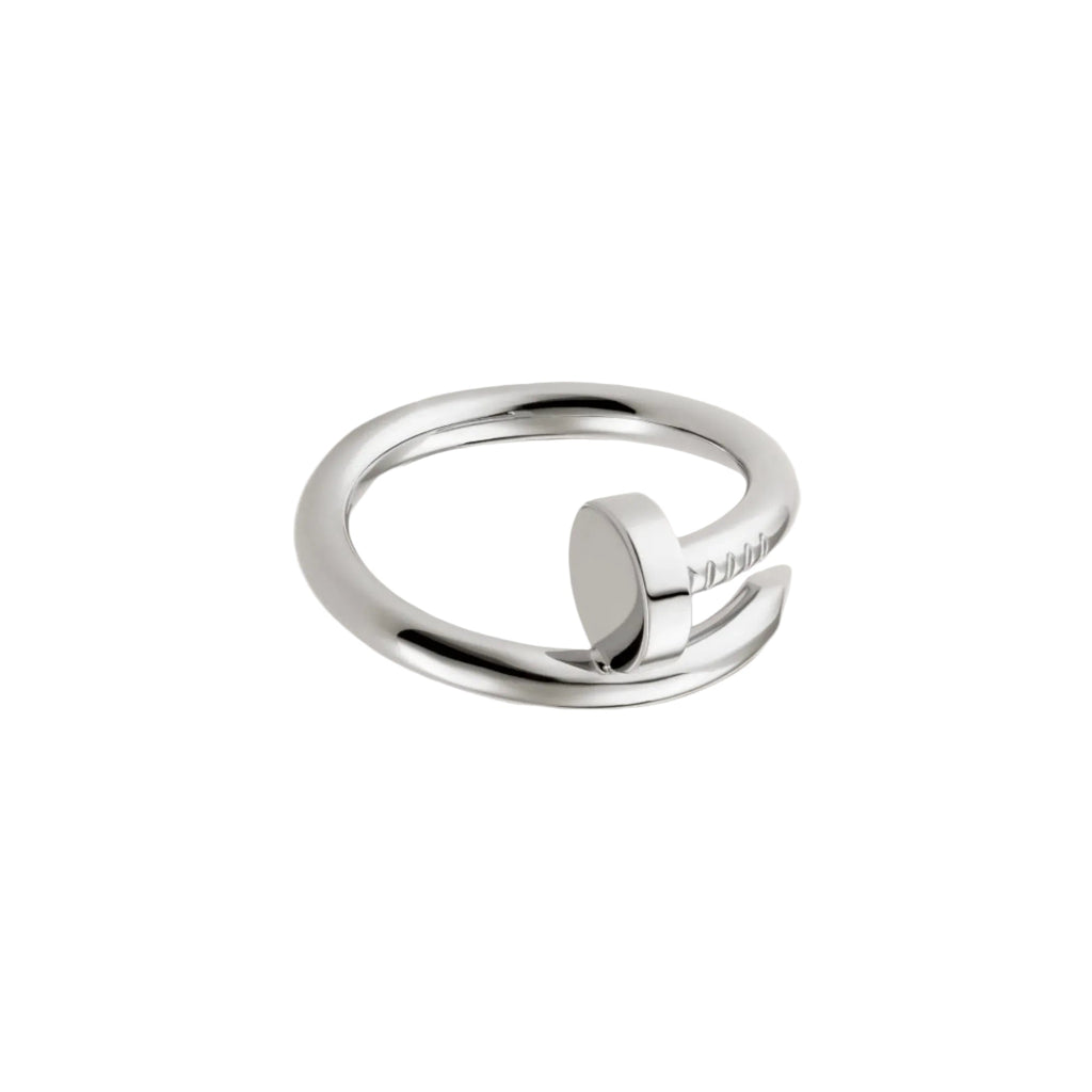 14k White Gold Nail Ring