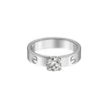 14k White Gold Love Ring
