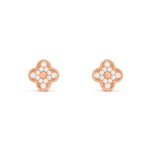 14ct Clover Charm Earrings