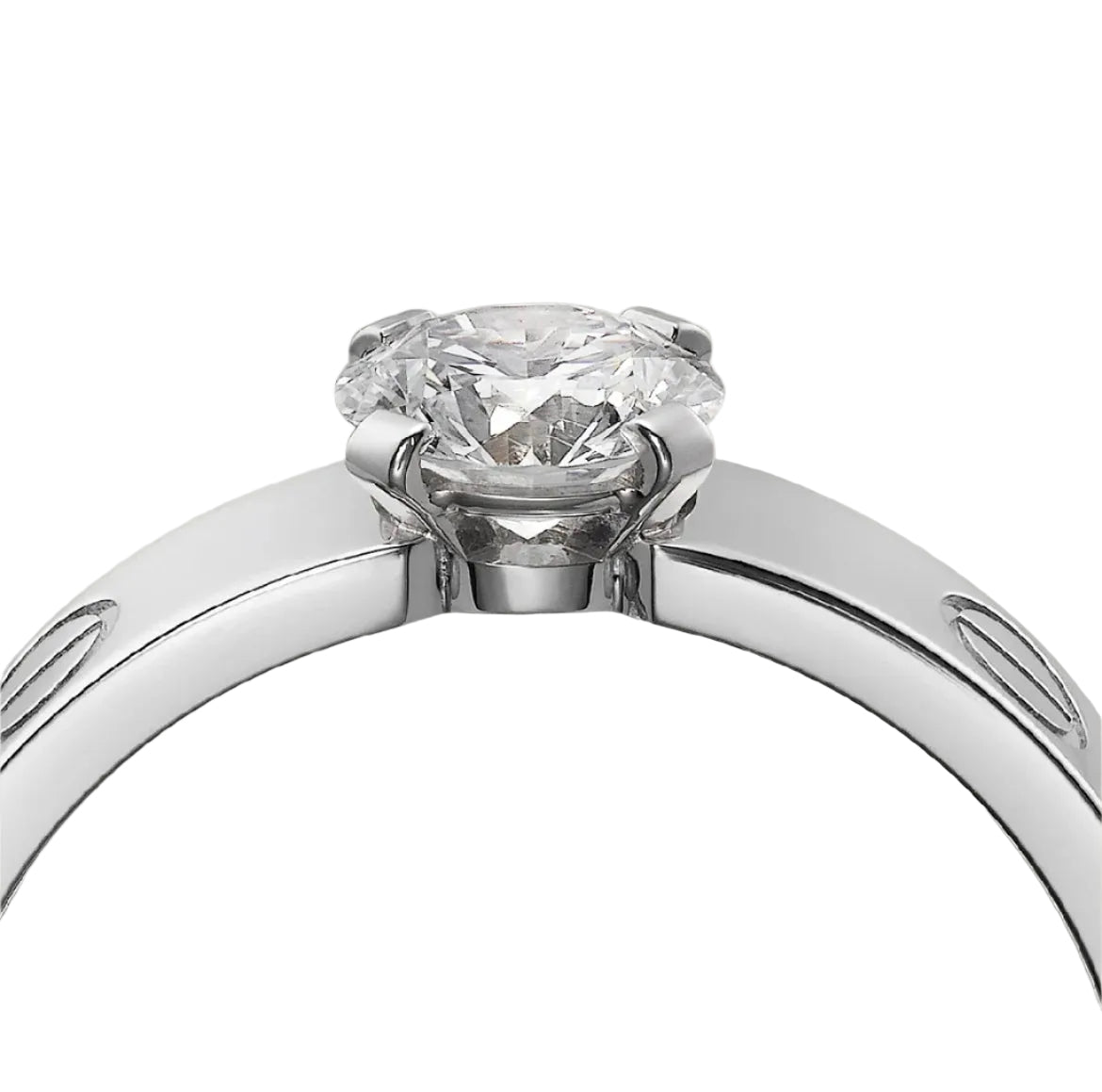 14k White Gold Love Ring