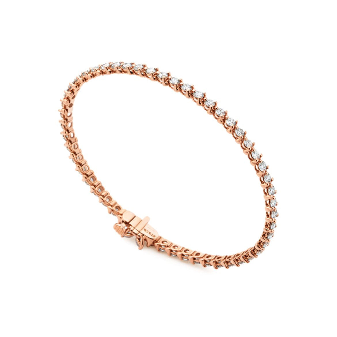 14ct Rose Gold Tennis Bracelet/Small