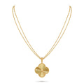 14ct Yellow Gold Clover Charm Pendant