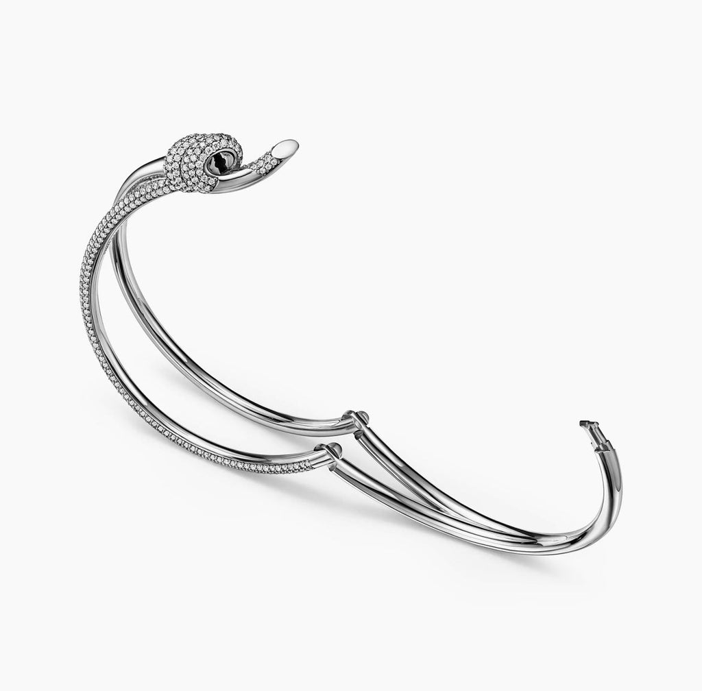 14ct Double Row Hinged Bracelet