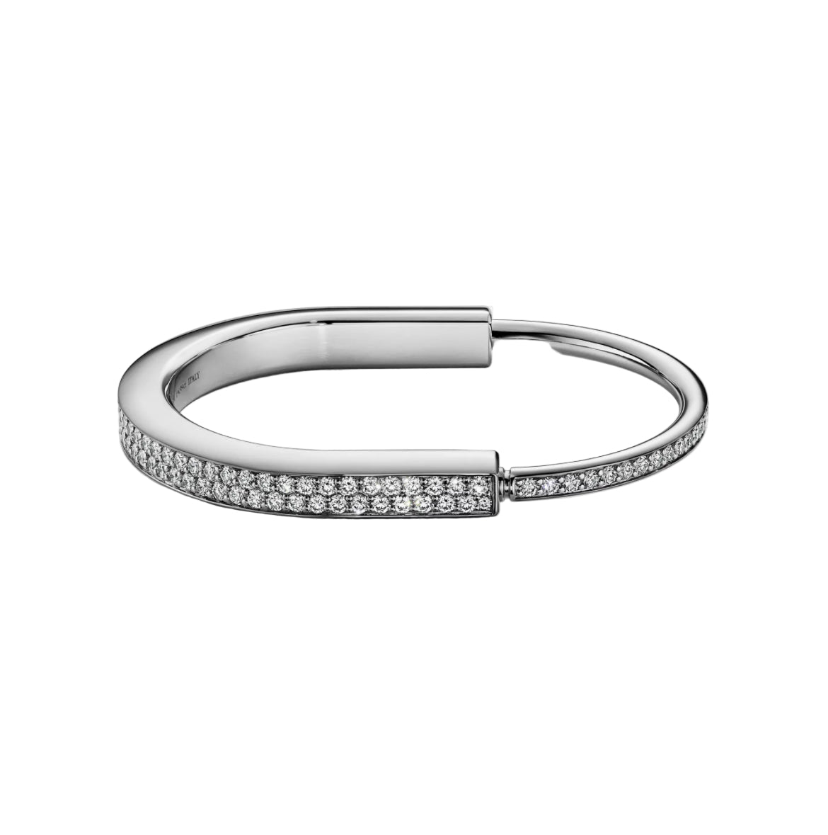 14ct Gold Lock Bracelet/with moissanite