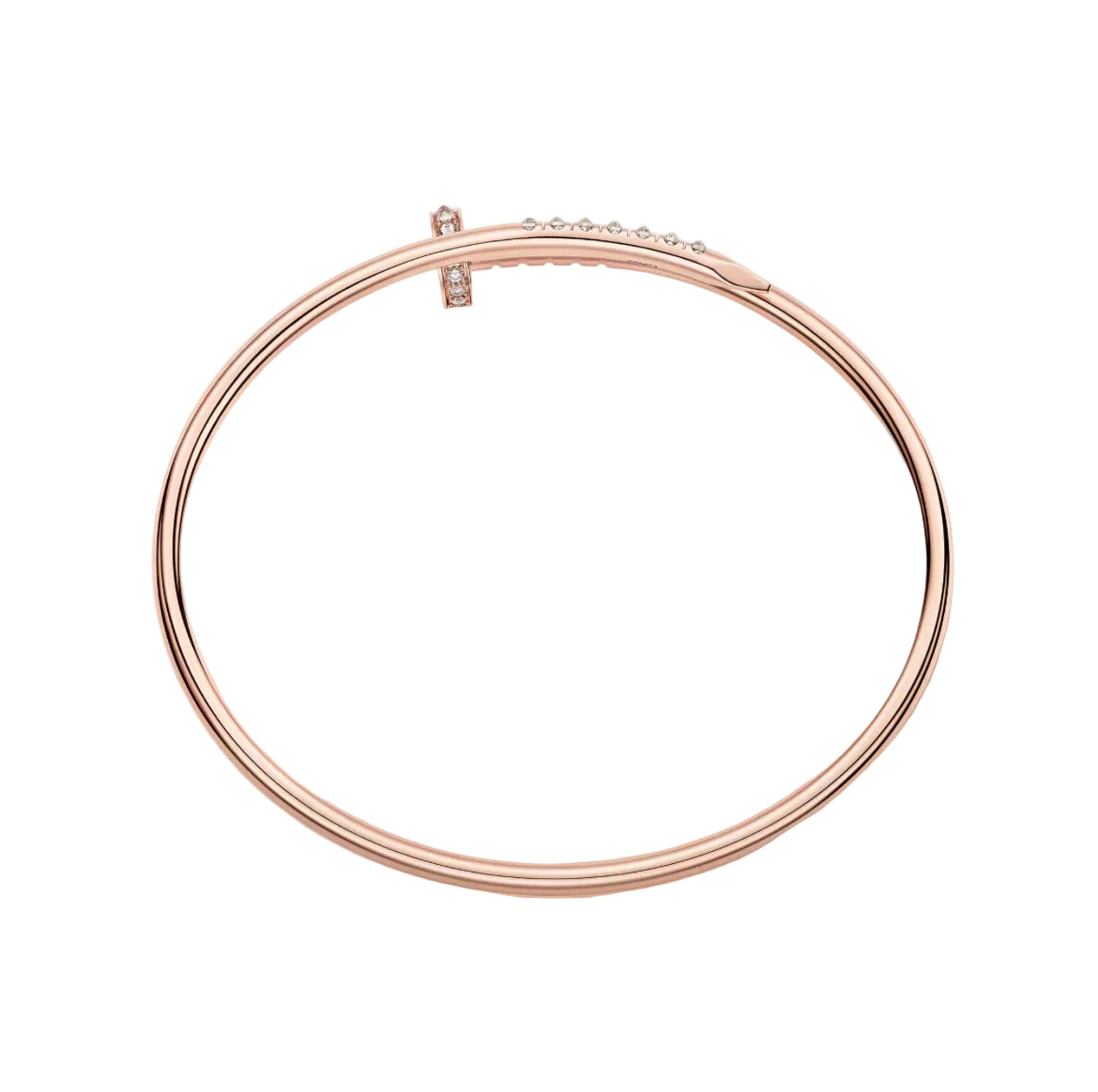 14ct Rose Gold Nail Bracelet/Small