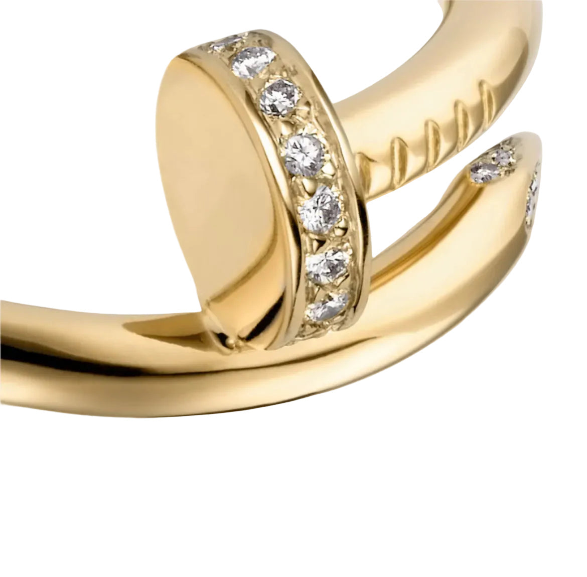 14k Yellow Gold Nail Ring/Medium