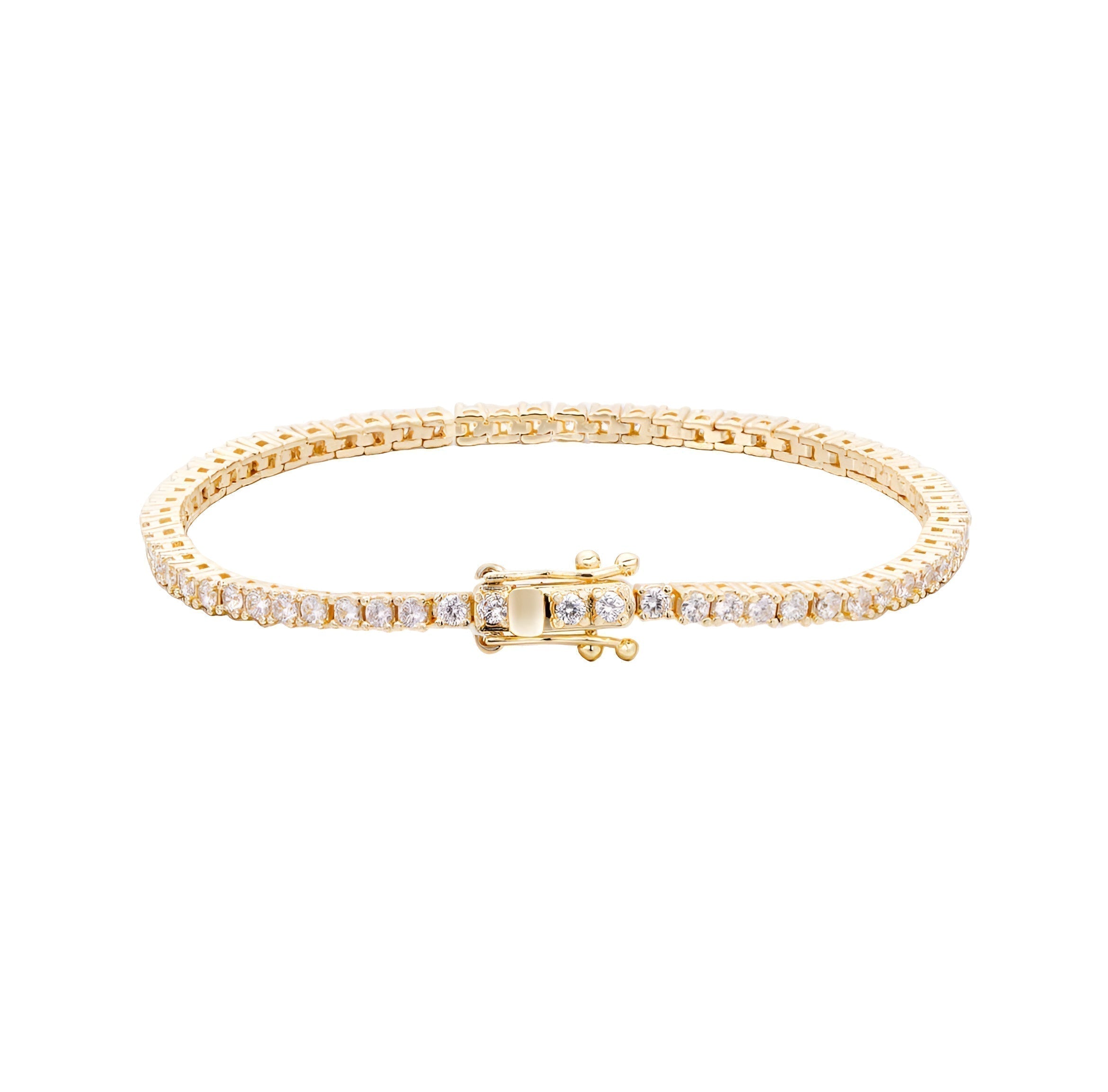 14ct White Gold Tennis Bracelet/Moissanite