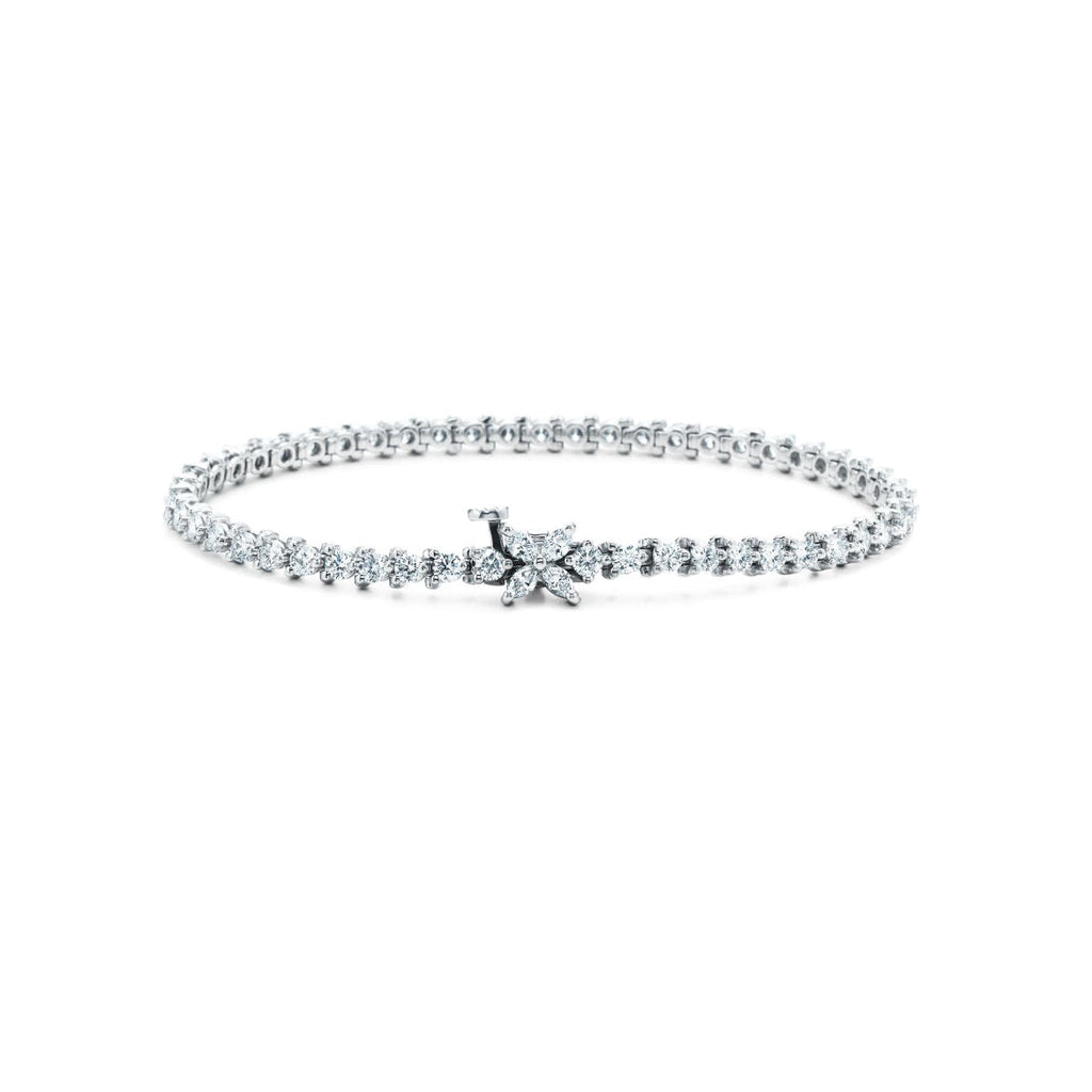 14ct White Gold Tennis Bracelet/Small
