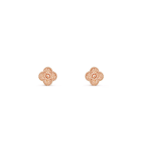 14ct Clover Charm Earrings/Mini