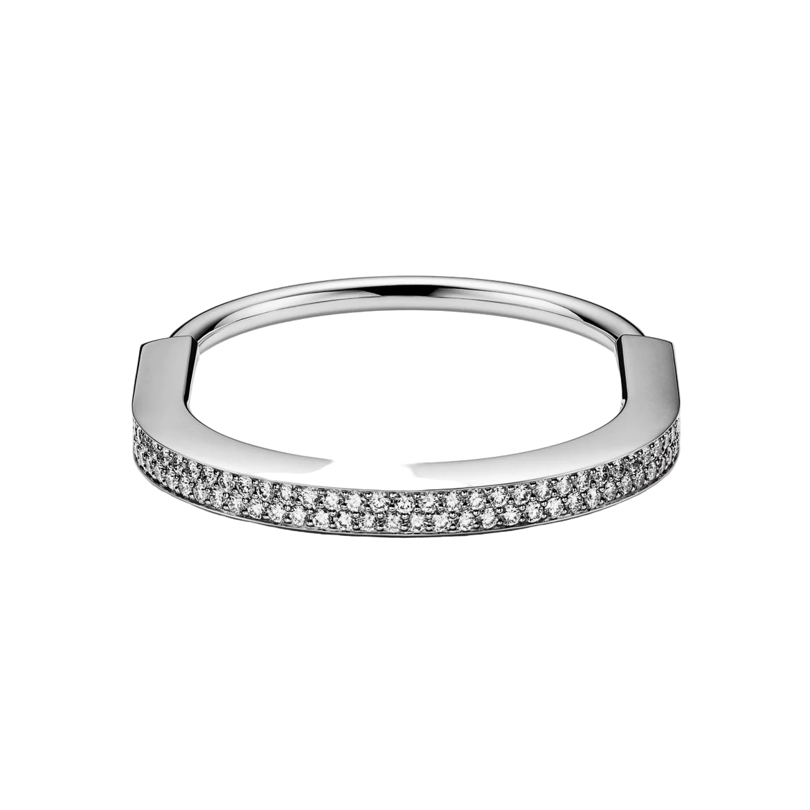 14ct Gold Lock Bracelet/with moissanite
