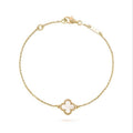 14ct Clover Charm Chain Bracelet