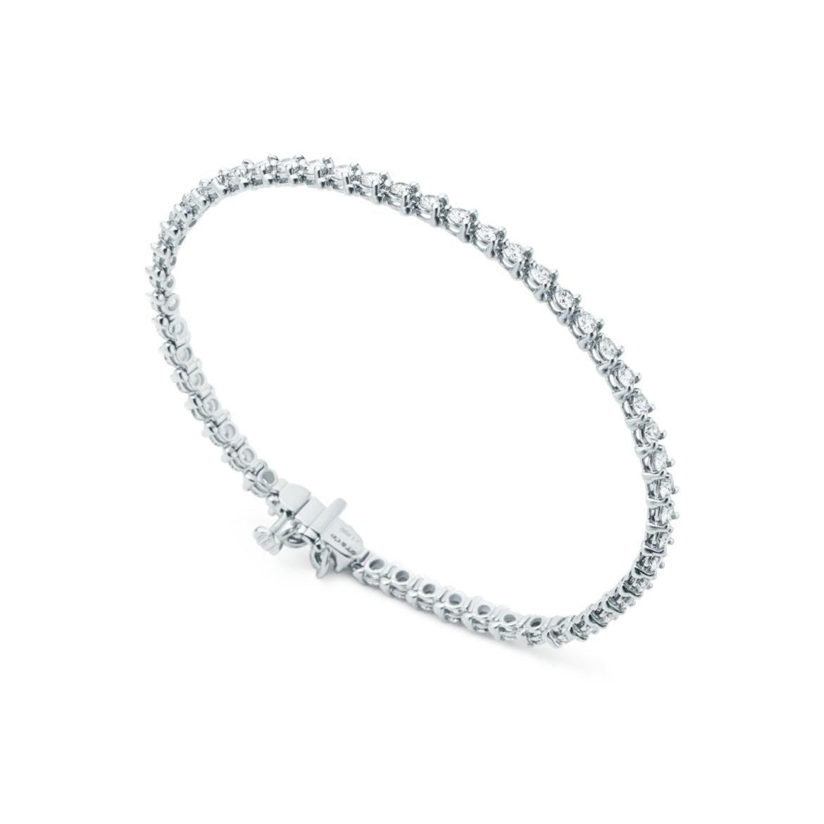 14ct White Gold Tennis Bracelet/Small