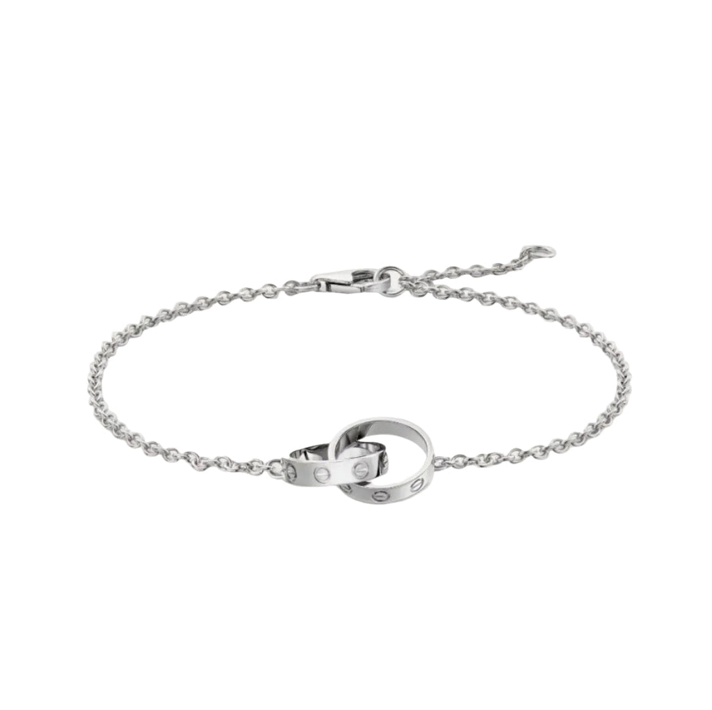 14k White Gold Love Bracelet