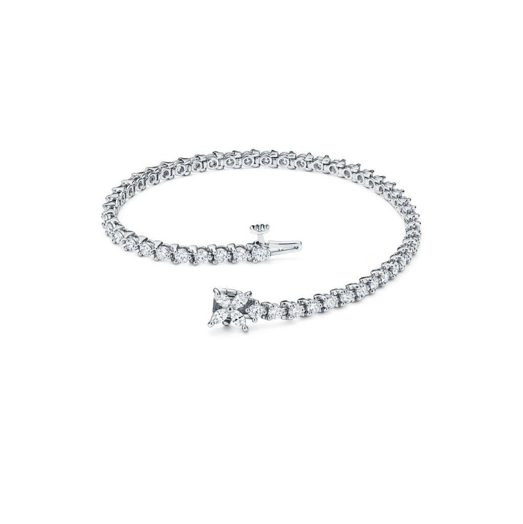 14ct White Gold Tennis Bracelet/Small