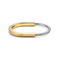 14ct Gold Lock Bracelet/with moissanite