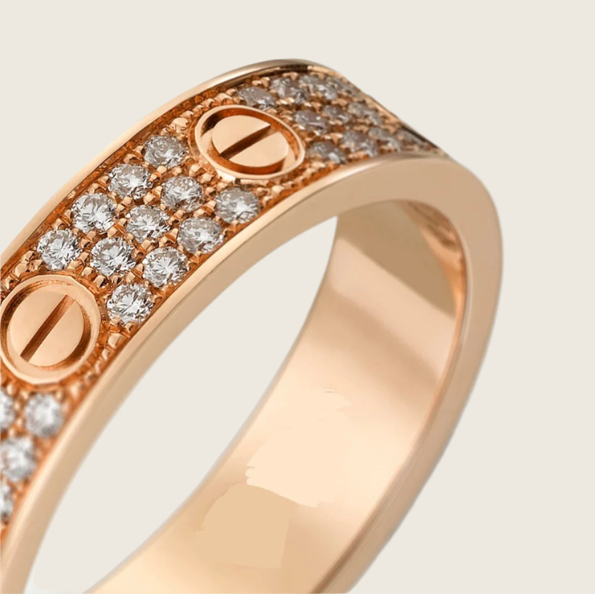 14k Rose Gold Love Ring