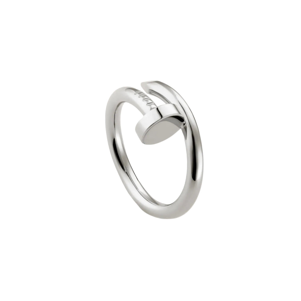 14k White Gold Nail Ring