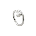 14k White Gold Nail Ring