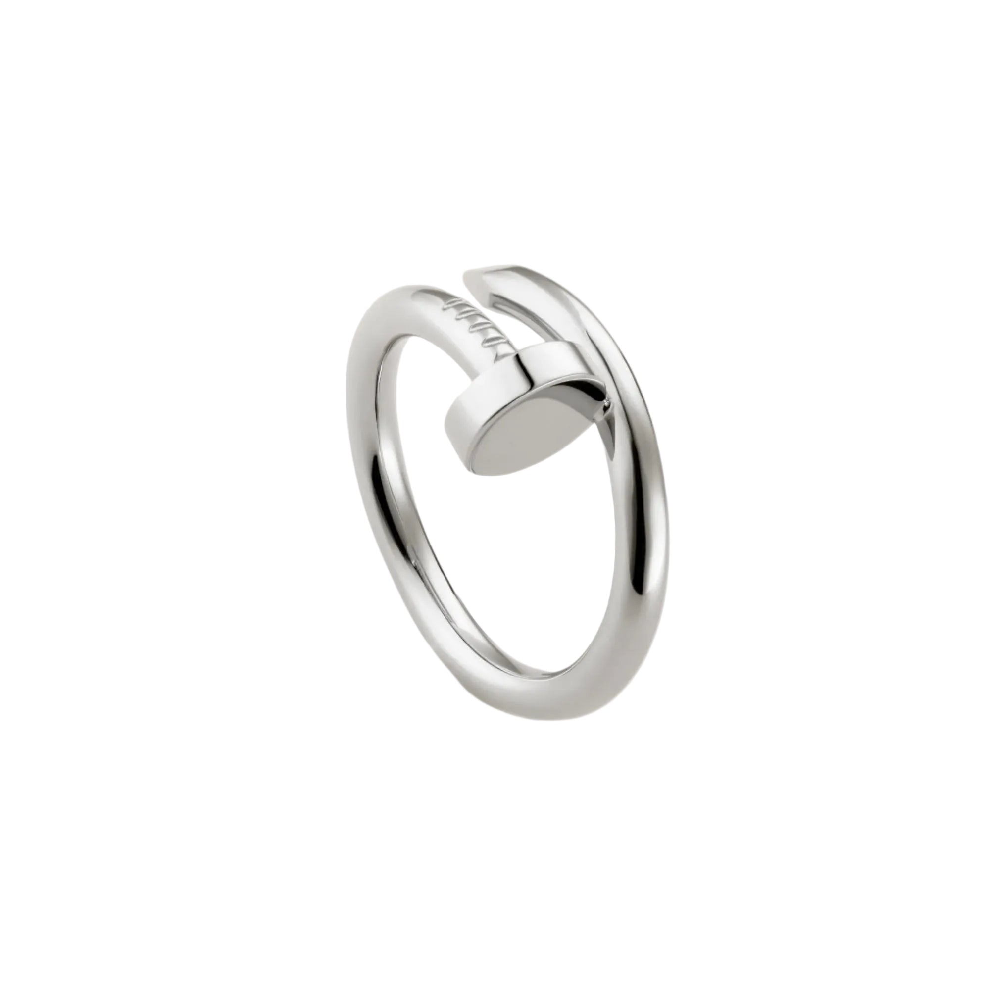 14k White Gold Nail Ring
