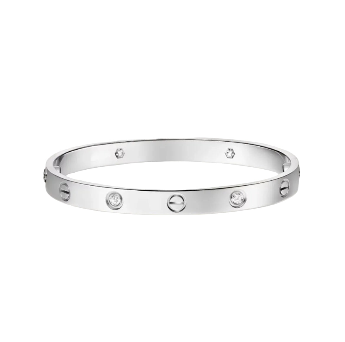 14k White Gold Love Bracelet