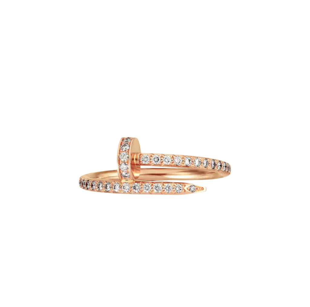 14k Rose Gold Nail Ring
